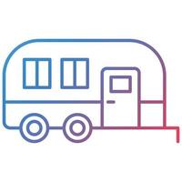 Caravan Line Gradient Icon vector