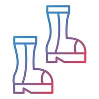 Firefighter Boots Line Gradient Icon vector