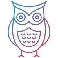 Owl Line Gradient Icon vector