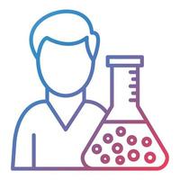 Chemist Line Gradient Icon vector