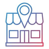 Location Line Gradient Icon vector