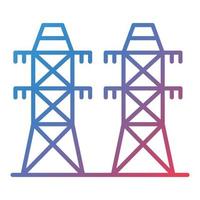 Electrical Energy Line Gradient Icon vector