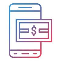 Payment Sent Line Gradient Icon vector