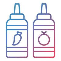 Sauce Line Gradient Icon vector