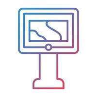 Thermal Imaging Line Gradient Icon vector