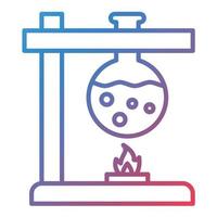 Bunsen Burner Line Gradient Icon vector