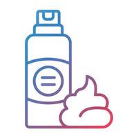 icono de degradado de línea de espuma de peluquero vector