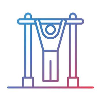 Pull Up Line Gradient Icon vector