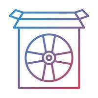 CD Box Line Gradient Icon vector