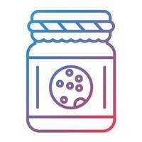 Cookie Jar Line Gradient Icon vector