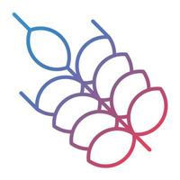 Wheat Line Gradient Icon vector
