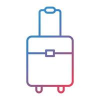 Suitcase Line Gradient Icon vector