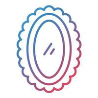 Mirror Line Gradient Icon vector
