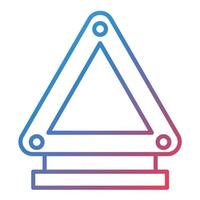 Triangle Line Gradient Icon vector