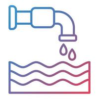 Water Management Line Gradient Icon vector