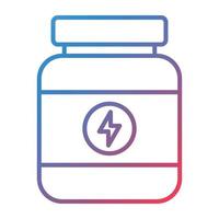 Protein Powder Line Gradient Icon vector