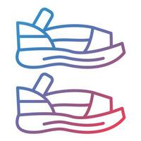 Sandal Line Gradient Icon vector