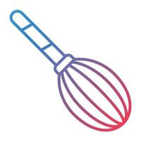 Whisk Line Gradient Icon vector