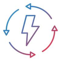 icono de gradiente de línea de consumo de energía vector