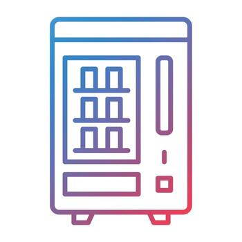 Vending Machine Line Gradient Icon vector