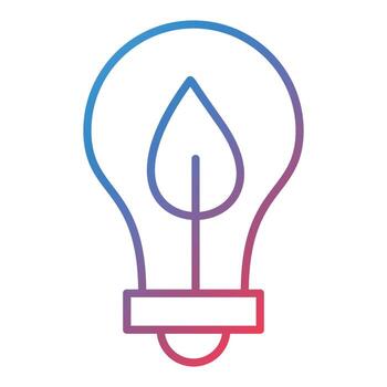 Energy Saving Line Gradient Icon vector