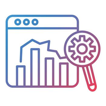 Testing Report Line Gradient Icon vector