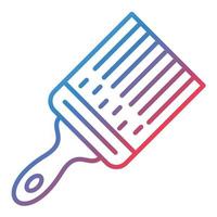 Paint Brush Line Gradient Icon vector