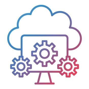 Cloud Computing Line Gradient Icon vector