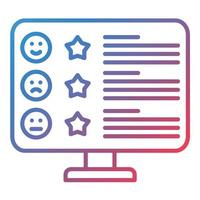 Customer Reviews Line Gradient Icon vector