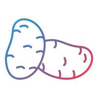 Potato Line Gradient Icon vector