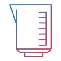 Measuring Cup Line Gradient Icon vector