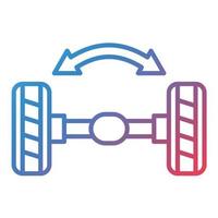 Wheel Alignment Line Gradient Icon vector