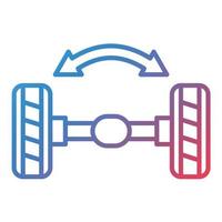 Wheel Alignment Line Gradient Icon vector