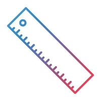 Ruler Line Gradient Icon vector