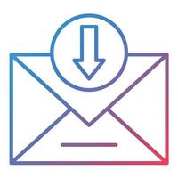 Inbox Line Gradient Icon vector