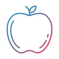 Apple Line Gradient Icon vector