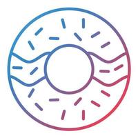 Donut Line Gradient Icon vector