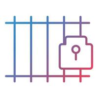 Jail Line Gradient Icon vector