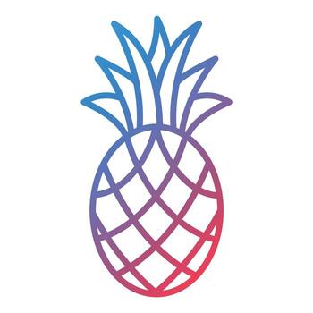 Pineapple Line Gradient Icon vector