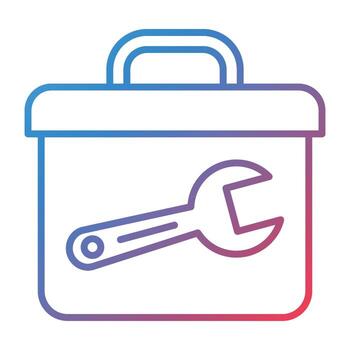 Toolbox Line Gradient Icon vector