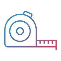 Measure Tape Line Gradient Icon vector