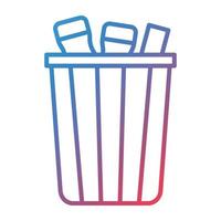 Garbage Line Gradient Icon vector