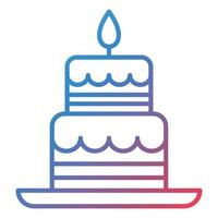 Two Layered Cake Line Gradient Icon vector