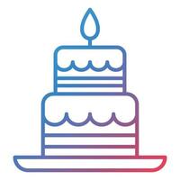 Two Layered Cake Line Gradient Icon vector