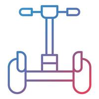 Segway Line Gradient Icon vector