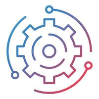 Automate Line Gradient Icon vector