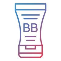 BB Cream Line Gradient Icon vector