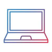 Laptop Line Gradient Icon vector