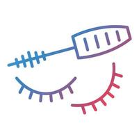 Eyelash Mascara Line Gradient Icon vector