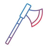 Axe Line Gradient Icon vector